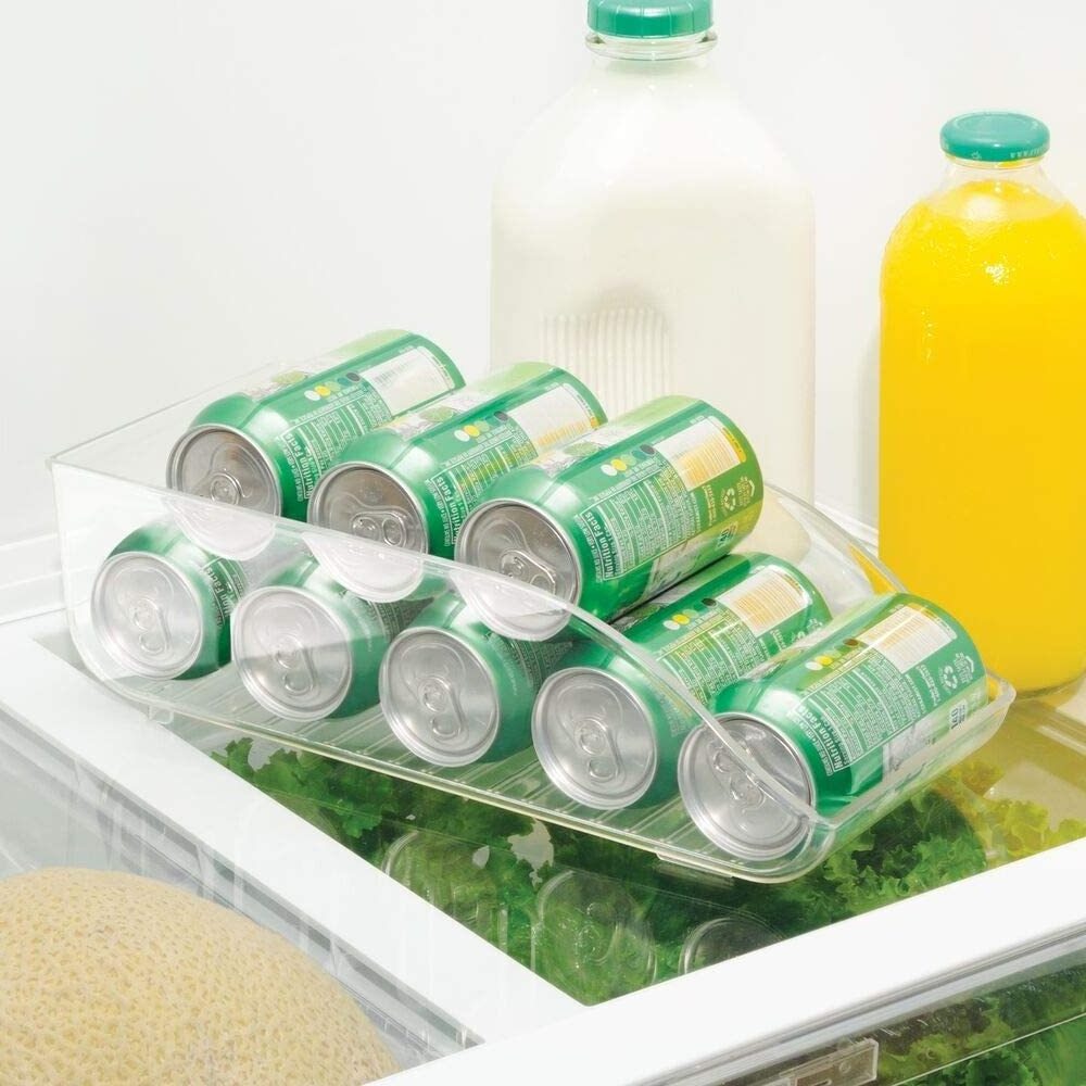 Clear stackable plastic kitchen fridge storage organizer drawer box refrigerator food container boxes bins for Refrigerator