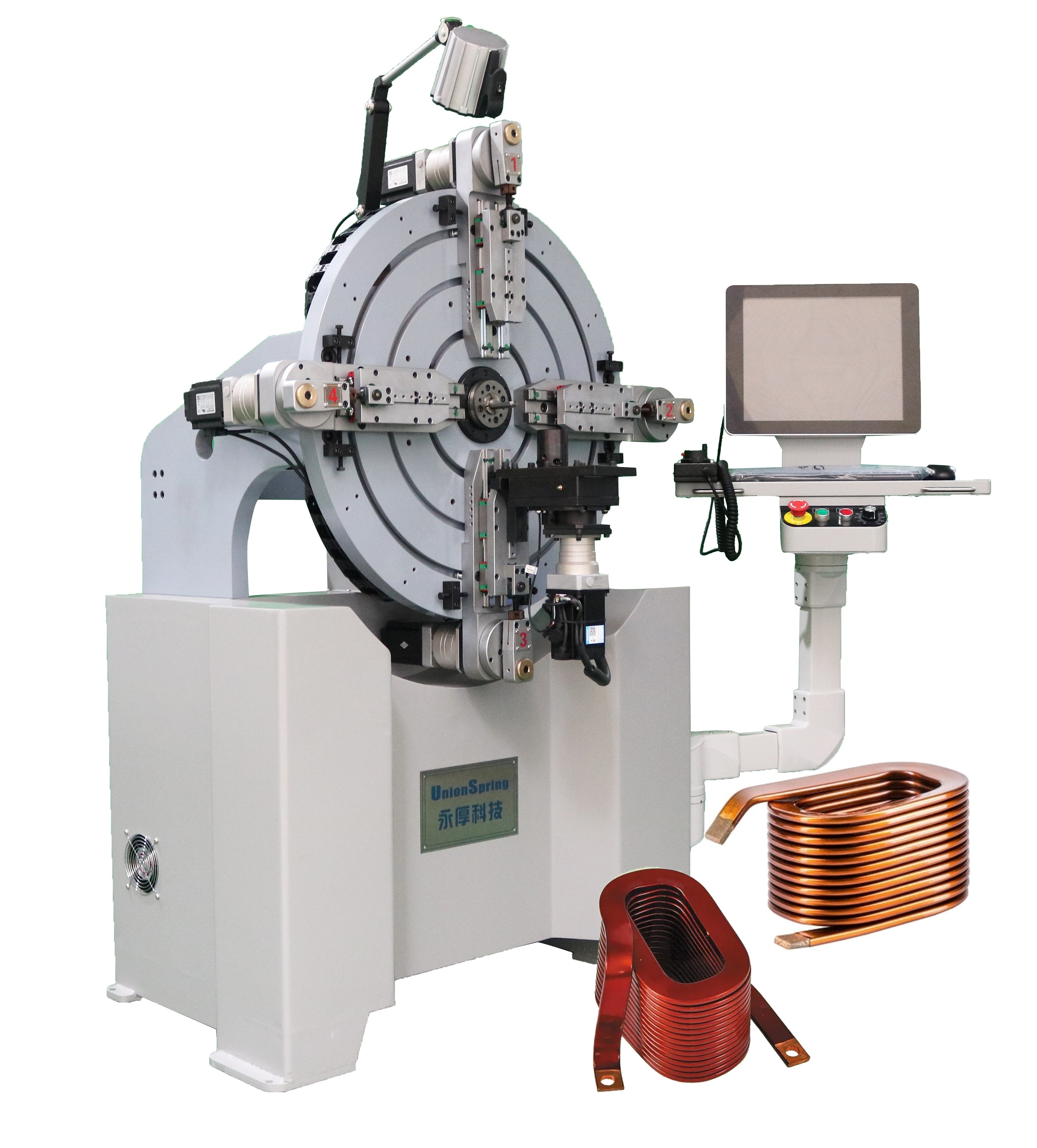 UnionSpring US-650 auto wire solenoid inductance toroidal transformer coil winding machine