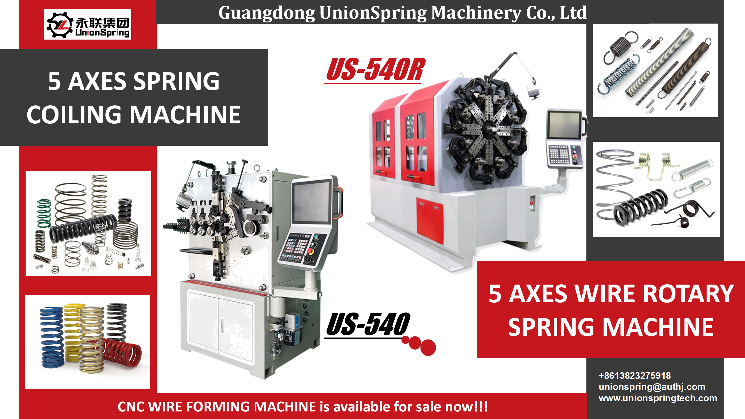 UnionSpring Machinery Compression Spring Machines,Spring Coiler Supplier, Metal wire forming machine