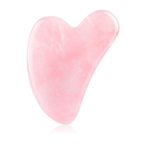 Natural Pink White Rose Jade Crystal Face Gua Sha Stone Scraping Massage Tool Guasha Board