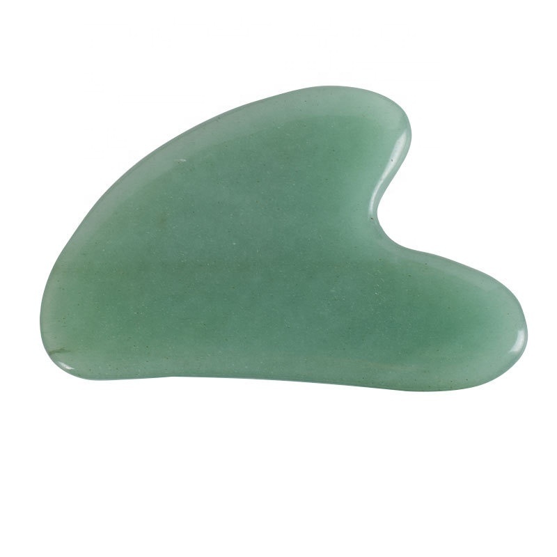 Natural Pink White Rose Jade Crystal Face Gua Sha Stone Scraping Massage Tool Guasha Board