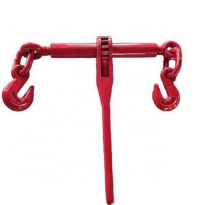 Heavy Duty 3/8-1/2 wLL9200LBS US Type Red Forged Ratchet Type Load Binder for Handle Lock Binding G70 Chains