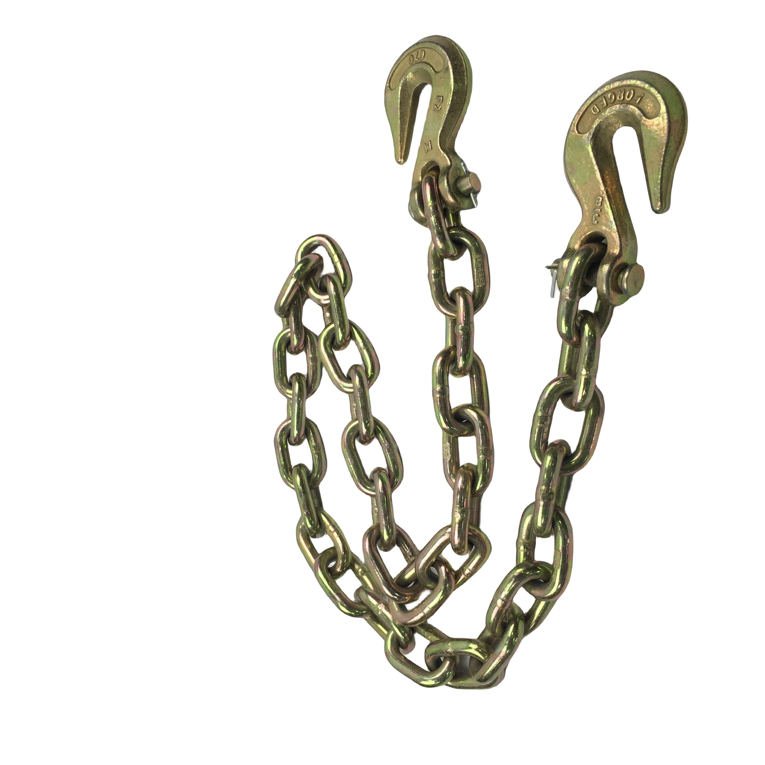 Astm80 Standard G70 Heavy Duty Iron Link Chain Towing Chain Tie Down Chains With Hooks