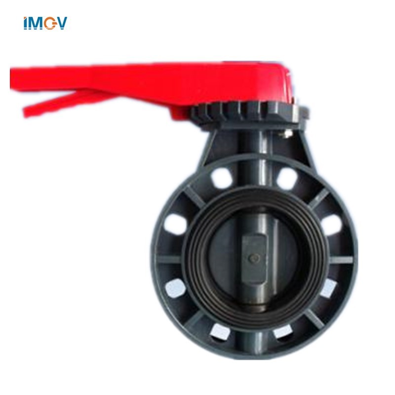 China Factory PVC Flange Type Lever Handle Plastic Butterfly Valve