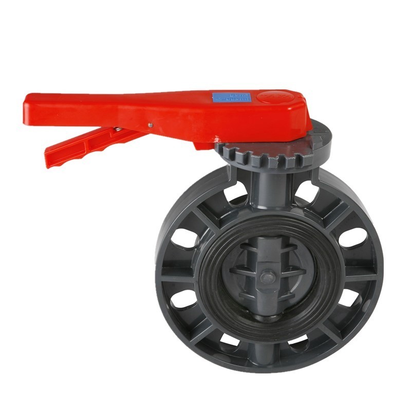 China Factory PVC Flange Type Lever Handle Plastic Butterfly Valve