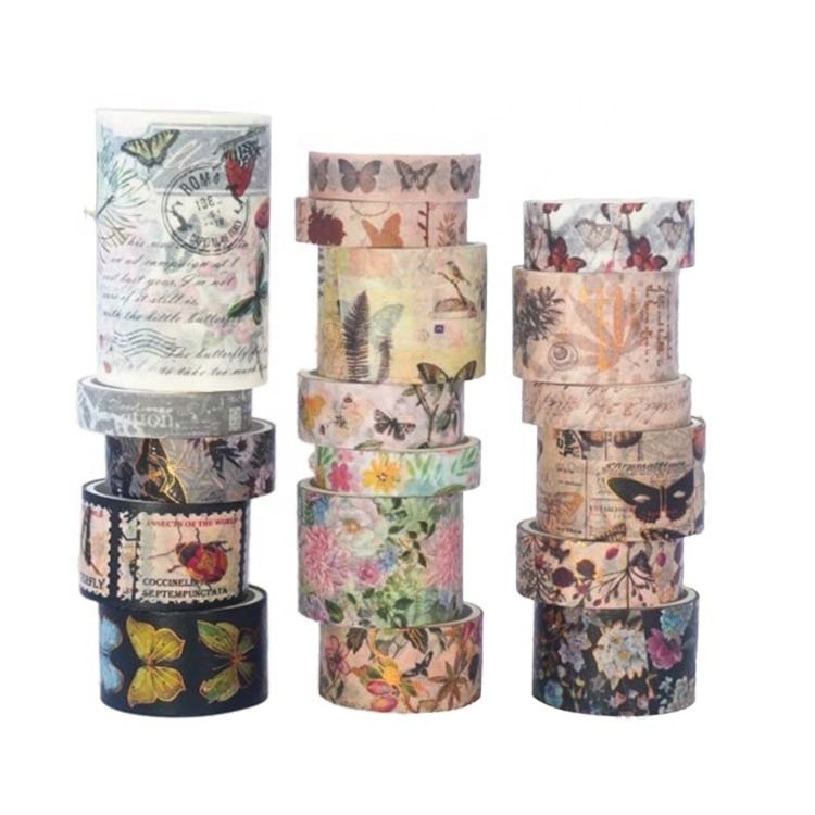 UNIPACK retro washi paper tape set hand account collage DIY masking paper washi Adhesive tape