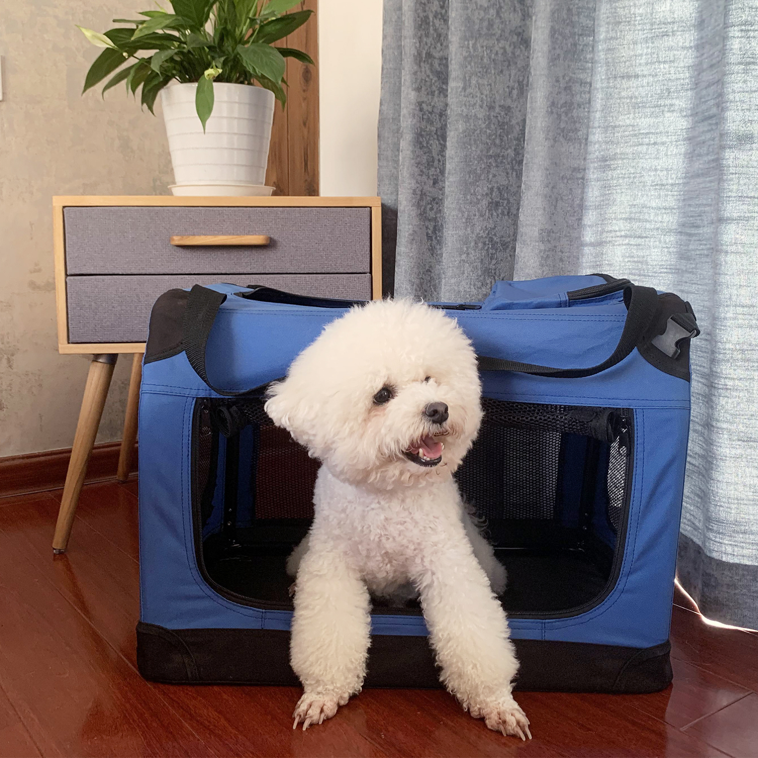 Uniperor Foldable Portable Dog Bag Carrier For Car Collapsible Dog Crate Metal Travel Products Pet Carrier Customized