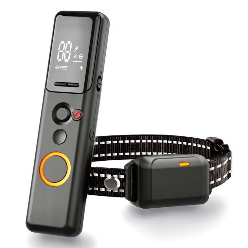 Uniperor Colorful LCD Rechargeable IP67 Waterproof adjustable electric Remotely Control Dog shock collar pet dog bark collar