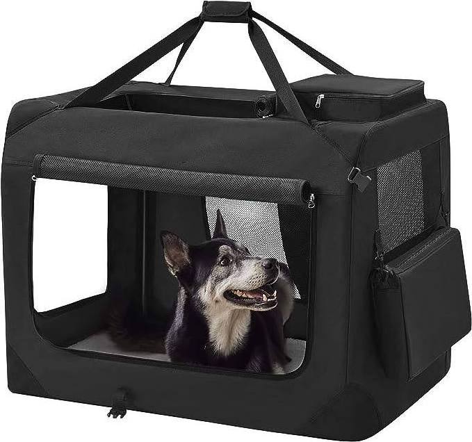 Uniperor Foldable Portable Dog Bag Carrier For Car Collapsible Dog Crate Metal Travel Products Pet Carrier Customized