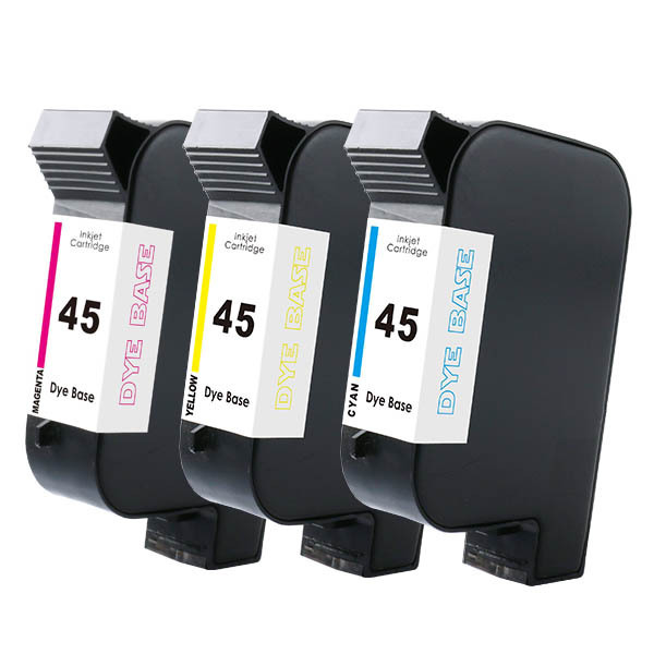 45 solvent Inkjet Cartridge b3f58a b3f58b black solvent fol13b f0l13b 2580 ink jet cartridge For HP Metal For Pharma packaging