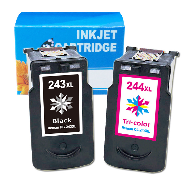 PG-243 CL-244 Ink Cartridge refilled refillable pg 243 canon 243 ink black for Canon Printer Ink