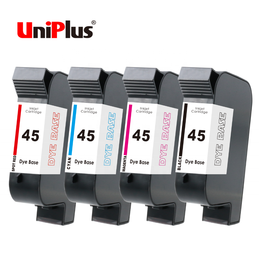 Uniplus industrial aqueous inks eco solvent ink cartridge for large format printer hp 45 hp45