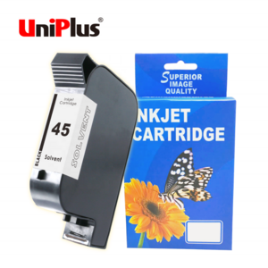 Uniplus 2580 2588 2590 B3F58A B3F58B brand new compatible thermal inkjet coding ink cartridge for HP45 HP 45 2580 tij printer