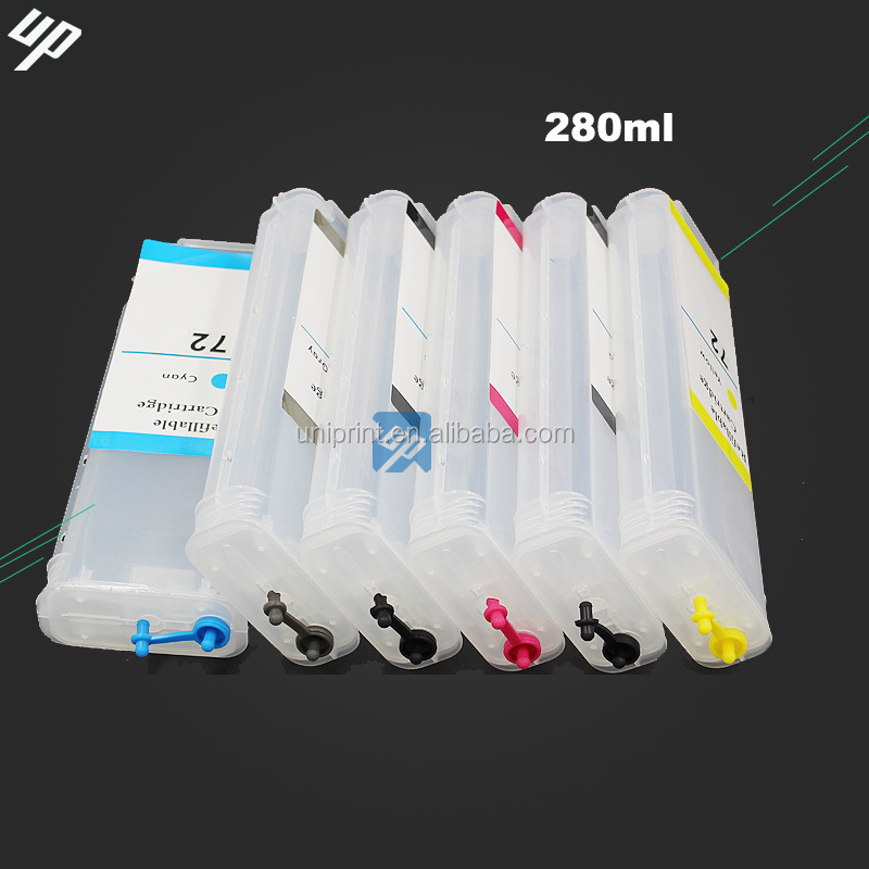 UP 280ml refillable ink cartridge compatible for HP 72 for HP T610 t620 T1120 T1200 T1300 T2300 T770 T790 C9403A C9370A