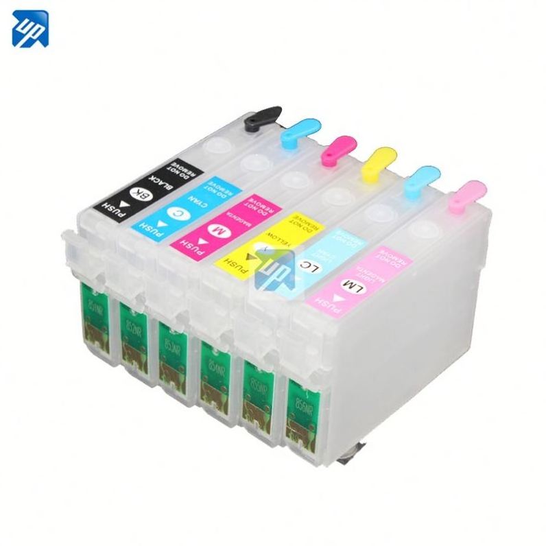 Refillable ink cartridge for Epson T0801-6 for Stylus Photo P50 PX650 PX700W inkjet printers