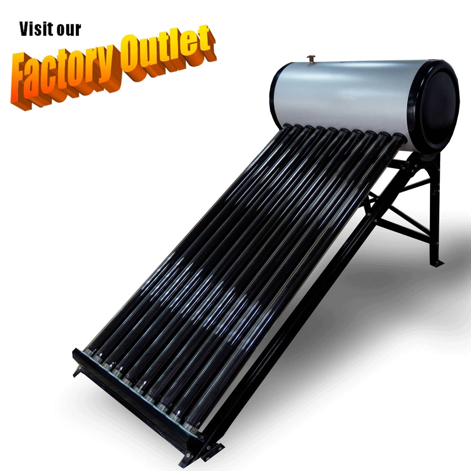 100L 120L 200L 300L Non-Pressurized Low Pressurized Vacuum Tube Diy No Pressure Solar Water Heater For Home or Commercial