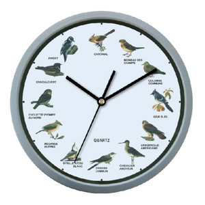 12 inch Bird Singing Musical Wall Clock  Bird Sound Clock