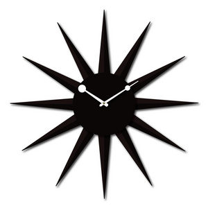 Modern Sunburst&Starburst Patterned Design Decorative Battery Operated Wooden Wall Clock For HOME Living Room Office