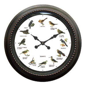 16 inch Plastic Musical Wall Clock with Bird Sound for home