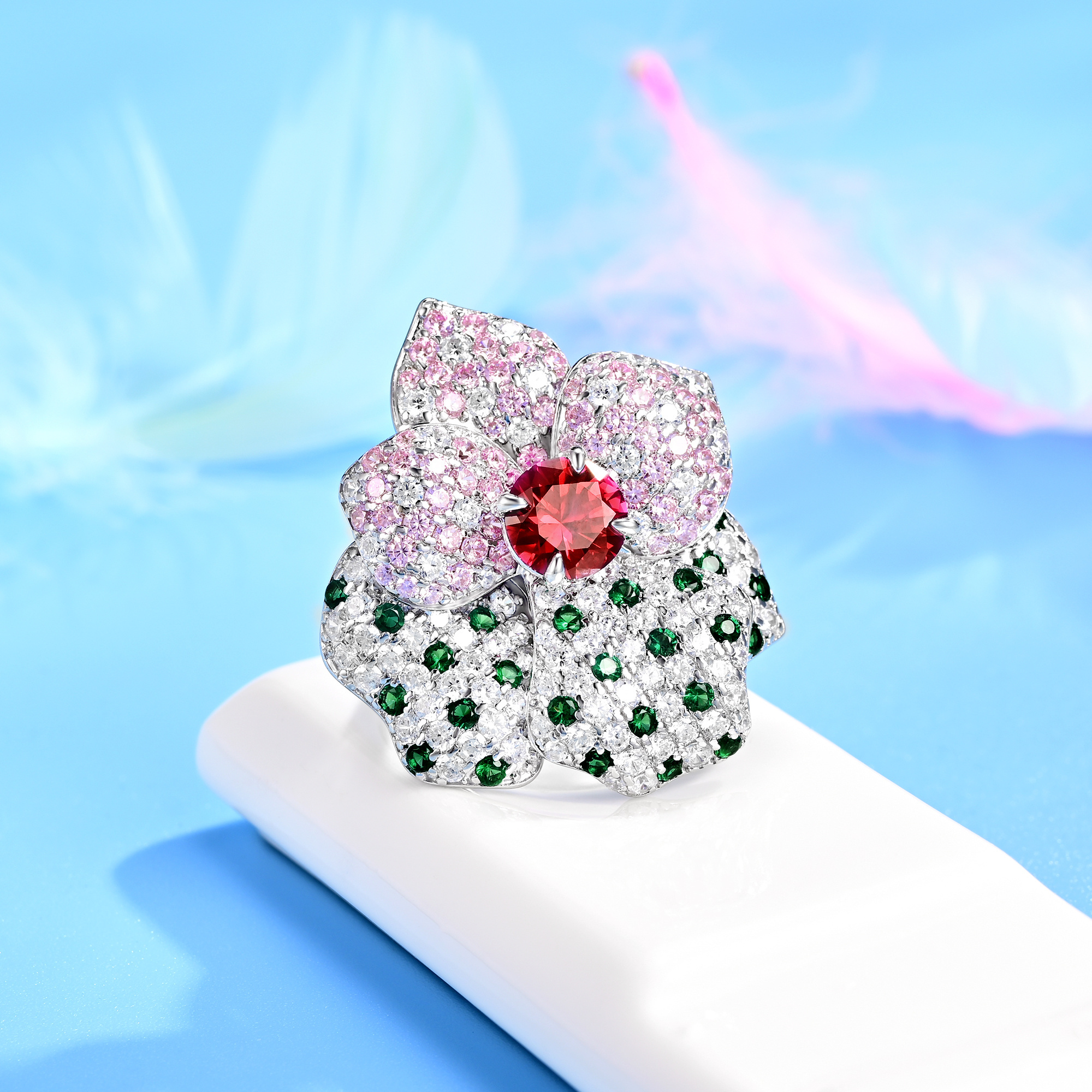 corundum Zirconia diamona stone Top Selling Fine Jewelry 925 Sterling Silver Finger Rings for Women