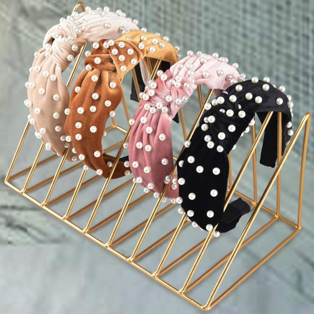 fashion designer workout headbands pearl jewelry wig headband 2022