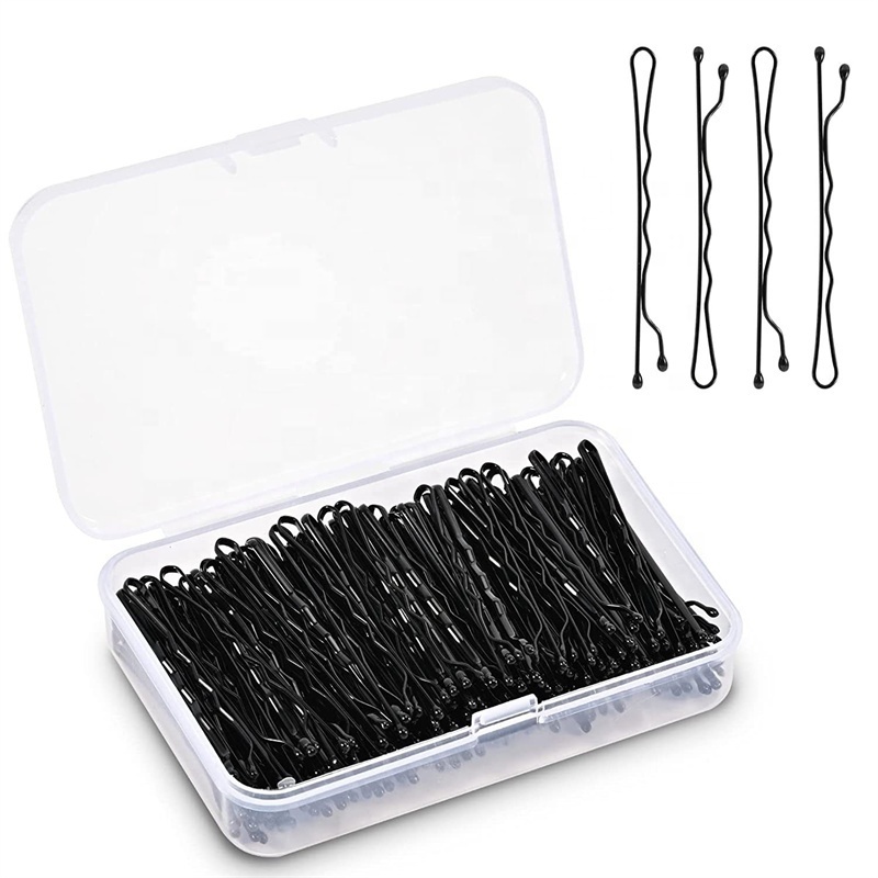 Fancy 150pcs Set Hair Styling Tools U Shaped Gold Blond Brown Black Bobby Pins with Storage Box Hair Slides Clip Hairpins