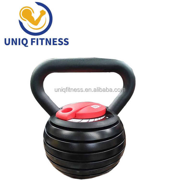 UNIQ Cast Iron Kettlebell Customized Logo 20lb Adjustable Kettlebell