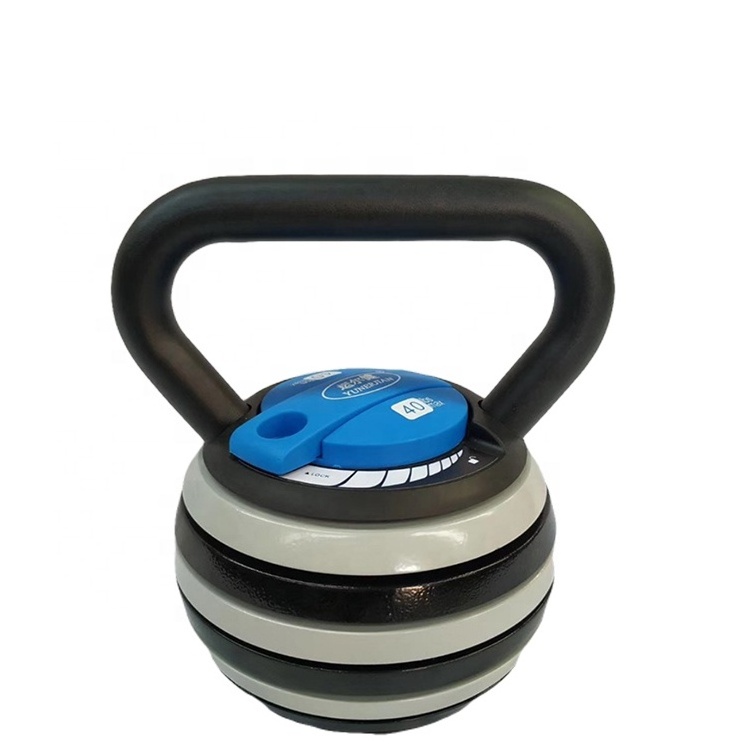 UNIQ Cast Iron Kettlebell Customized Logo 20lb Adjustable Kettlebell