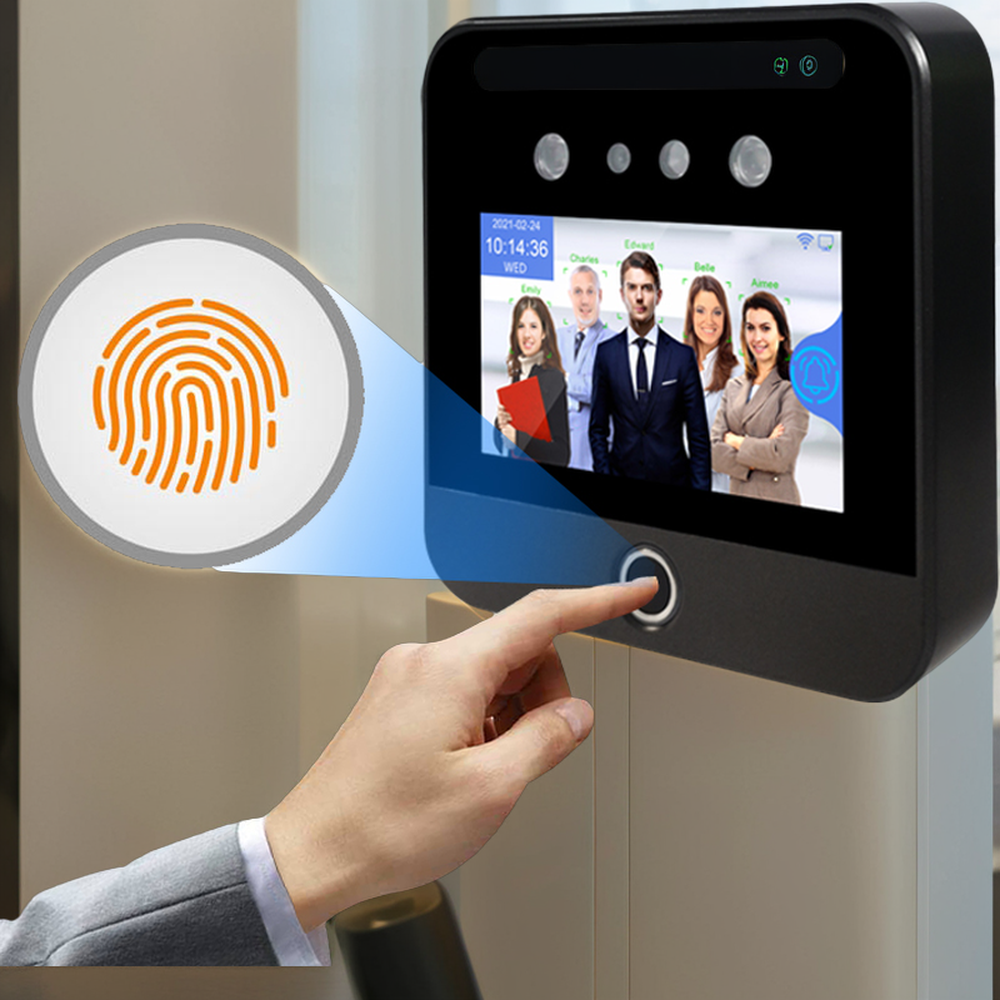 AI Biometric Cloud Software Face Recognition Access Control Time Attendance System for Time Recording