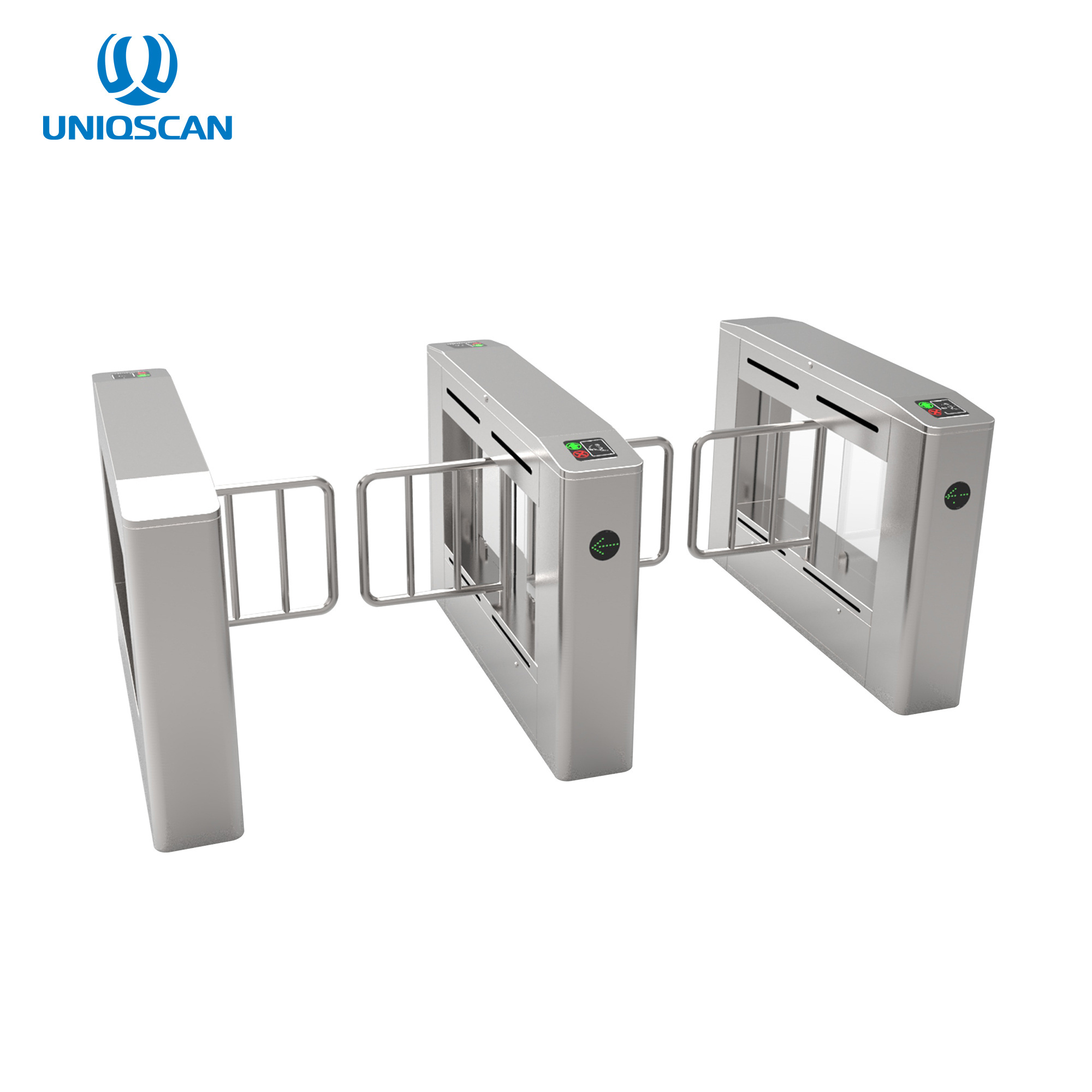 Access Control Swing Barrier Gate Auto Turnstile Electric Swing Entrance Control Supermarket Gate Security Swing Gate