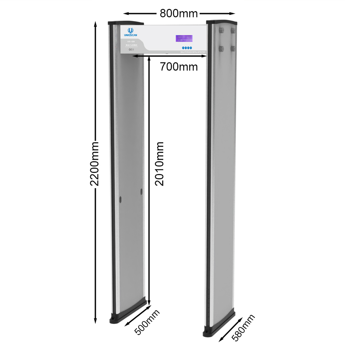 Indoor Used High Sensitivity 18 zones arch metal detector Walk Through Metal Detector Security Gate