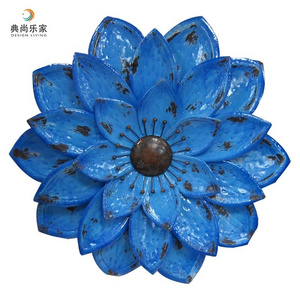 Indoor Antique artificial metal flower art wall decoration