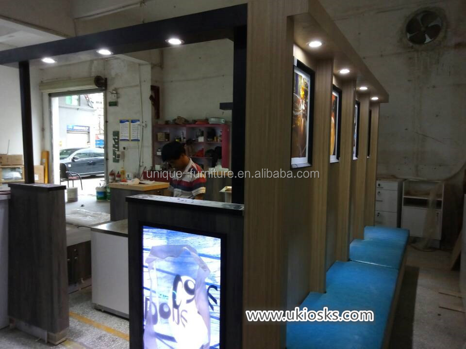 New Product Shopping Center Food Kiosk Design Ideas Modern Unique Coffee Tea Shop Design Golden Cafe Furniture