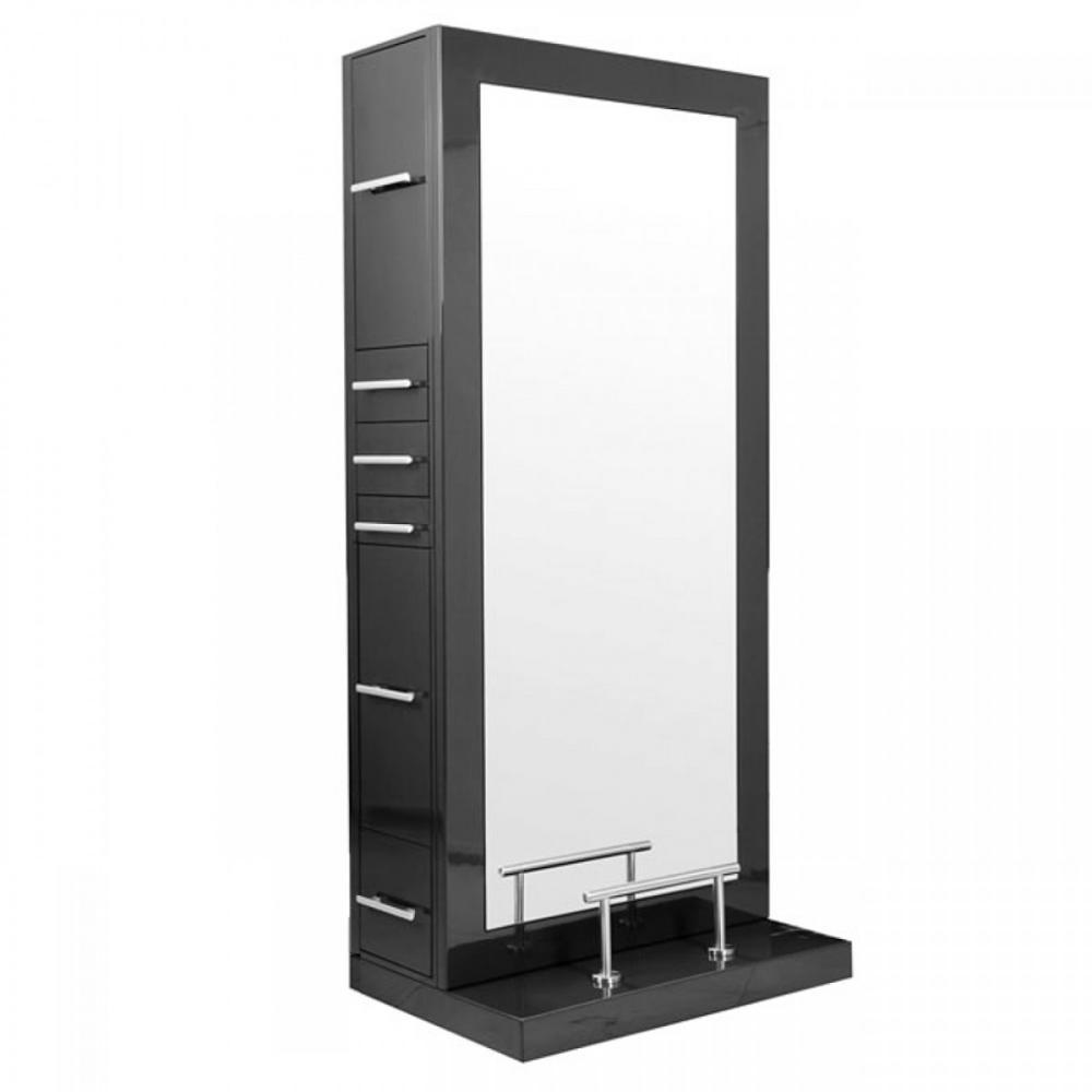 Modern double side salon styling mirror station with led light