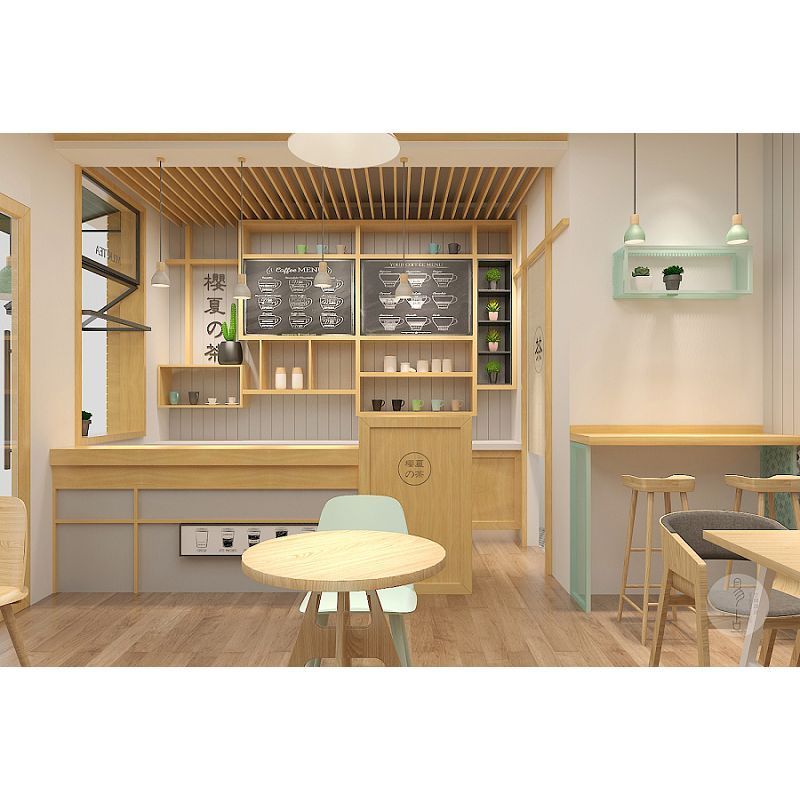 New fast food restaurant interior design restaurant indoor shop display furniture fast food bar counter for sale