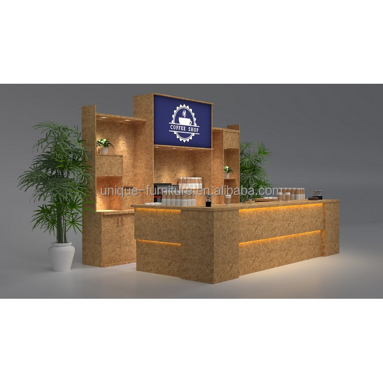 New Product Shopping Center Food Kiosk Design Ideas Modern Unique Coffee Tea Shop Design Golden Cafe Furniture