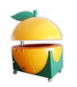 Modern Orange Shape Orange Juice Kiosk Outdoor Beverage Juice Kiosk