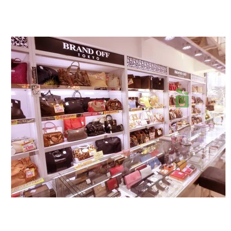 Bright and Luxury Bag Shop Design Display Rack Hat handbag Store Pink Showing Shelves for Supermarket Shop