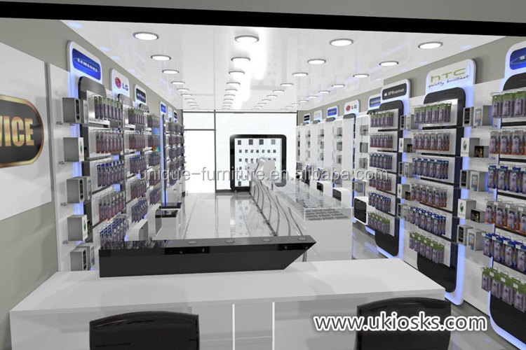 High end mobile phone shop furniture, mobile phone display showcase cell phone shop fitting