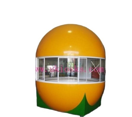 Modern Orange Shape Orange Juice Kiosk Outdoor Beverage Juice Kiosk