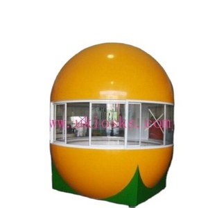 Modern Orange Shape Orange Juice Kiosk Outdoor Beverage Juice Kiosk