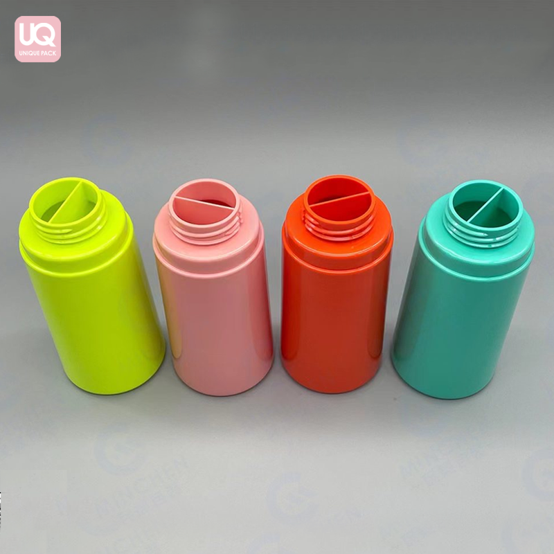 Manufacture 300 400 500 Ml Shampoo Plastic Packaging Dual Pump Two Chamber Hair Dye Bottle