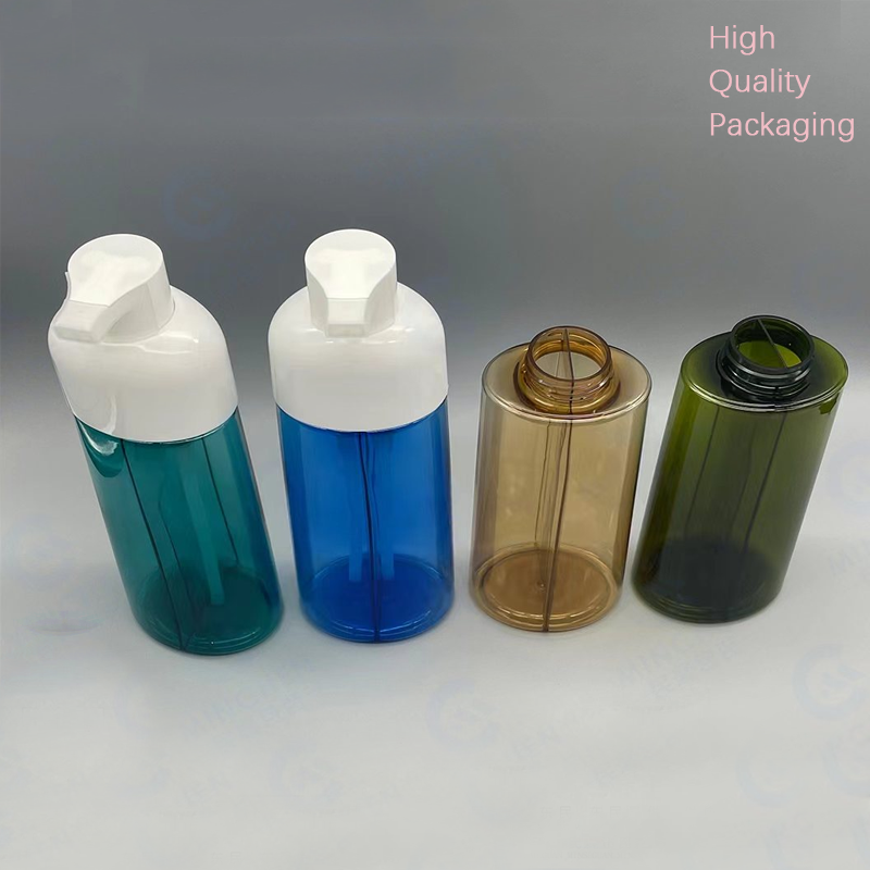 Manufacture 300 400 500 Ml Shampoo Plastic Packaging Dual Pump Two Chamber Hair Dye Bottle