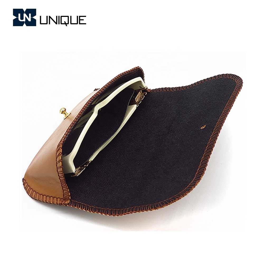 Wholesale Custom Pu Spectacle Optical Eye Glass Case Box Cover Bag Soft Sunglasses Leather Case