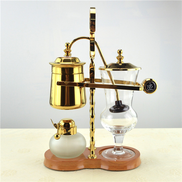 Top Seller Glass Golden Syphon Coffee Maker Belgium Royal Balance Belgium Coffee Maker