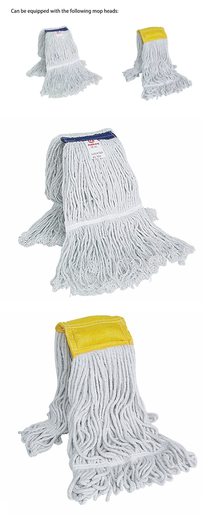 Wet Waxing Mop Cleaning Floor Hotel School Mop Accessories Mop Cloth with 1 Mophead Packaging Cotton Thread Not Support Everyday