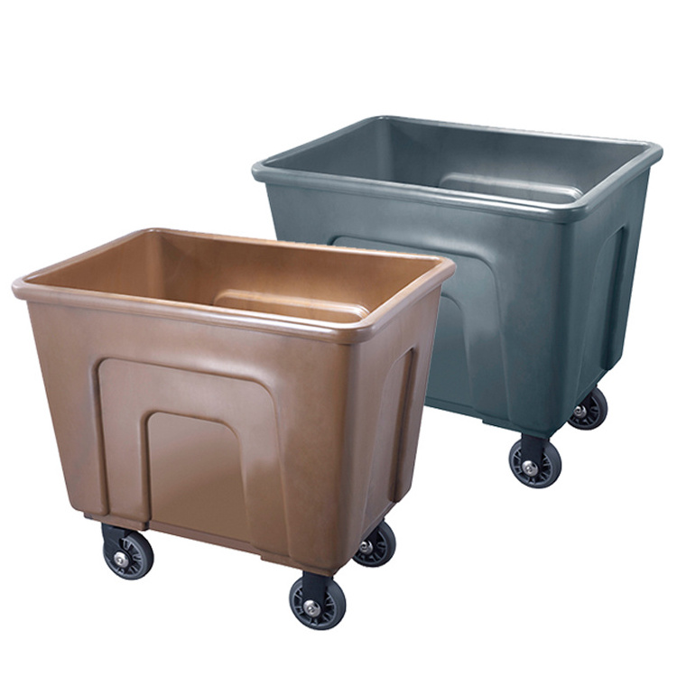 Plastic Heavy Duty Linen Trolley Laundry Trolley Housekeeping Cart Large Capacity Heavy Trolley