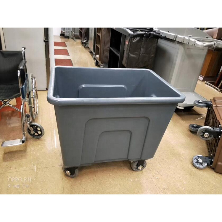 Plastic Heavy Duty Linen Trolley Laundry Trolley Housekeeping Cart Large Capacity Heavy Trolley