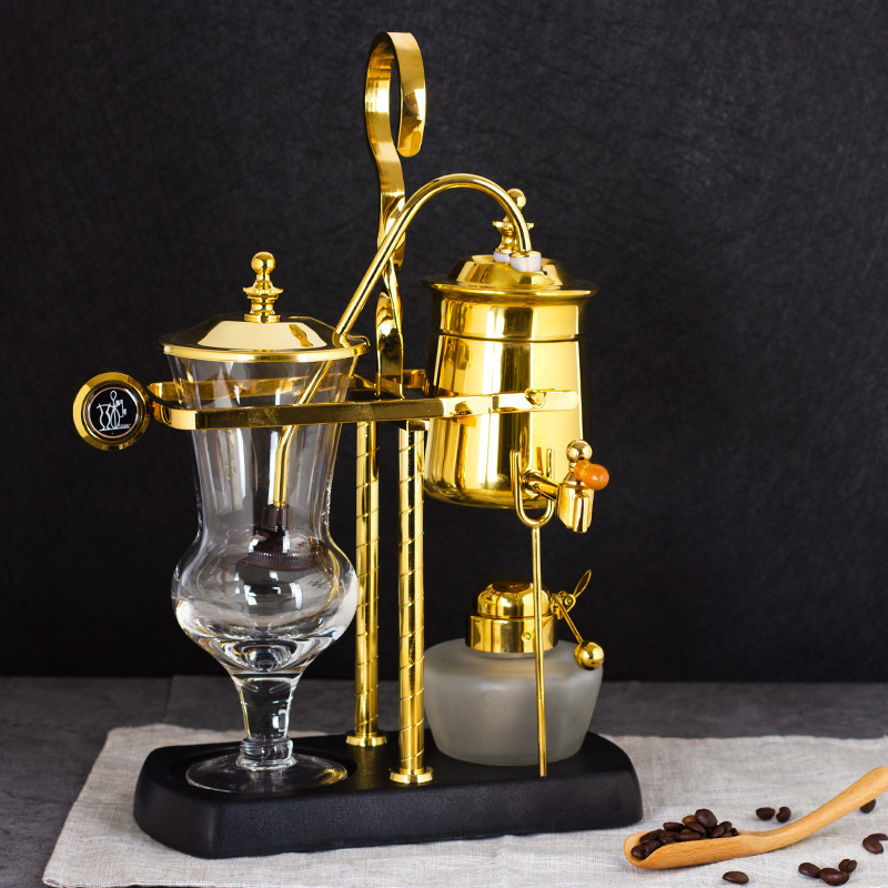 Top Seller Glass Golden Syphon Coffee Maker Belgium Royal Balance Belgium Coffee Maker