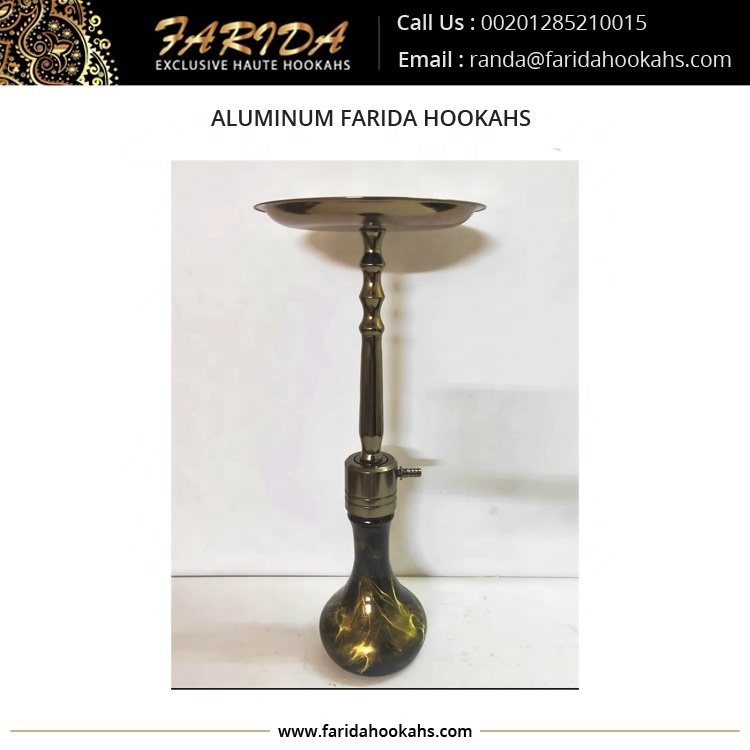 New Arrival Beautiful Design Lightweight Metal Russian Style Custom Logo Hot Sale Colorful Egyptian Aluminum Farida Hookahs